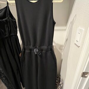 Sporty Black Sleeveless Jumpsuit